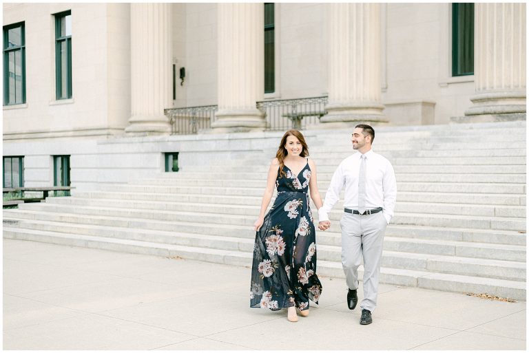 charlotte skyline engagement session