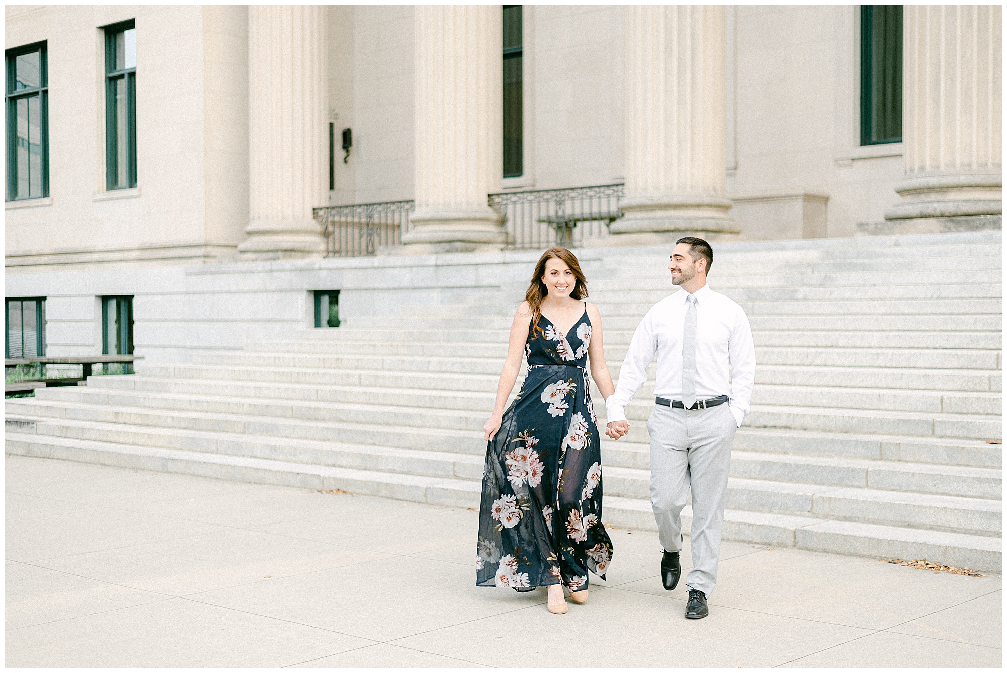 charlotte skyline engagement session
