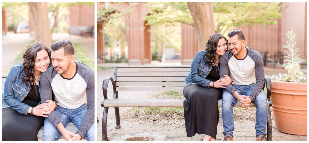 light and airy engagement session in north carolina