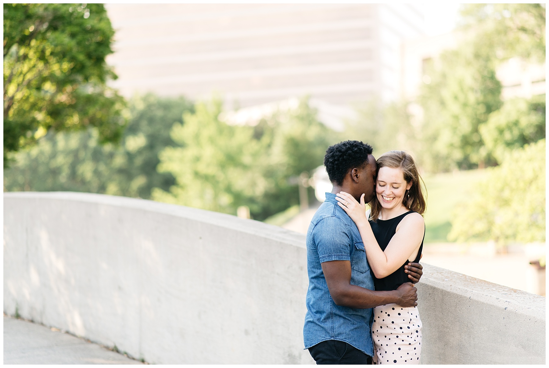 best charlotte wedding photographers engagement session in uptown charlotte
