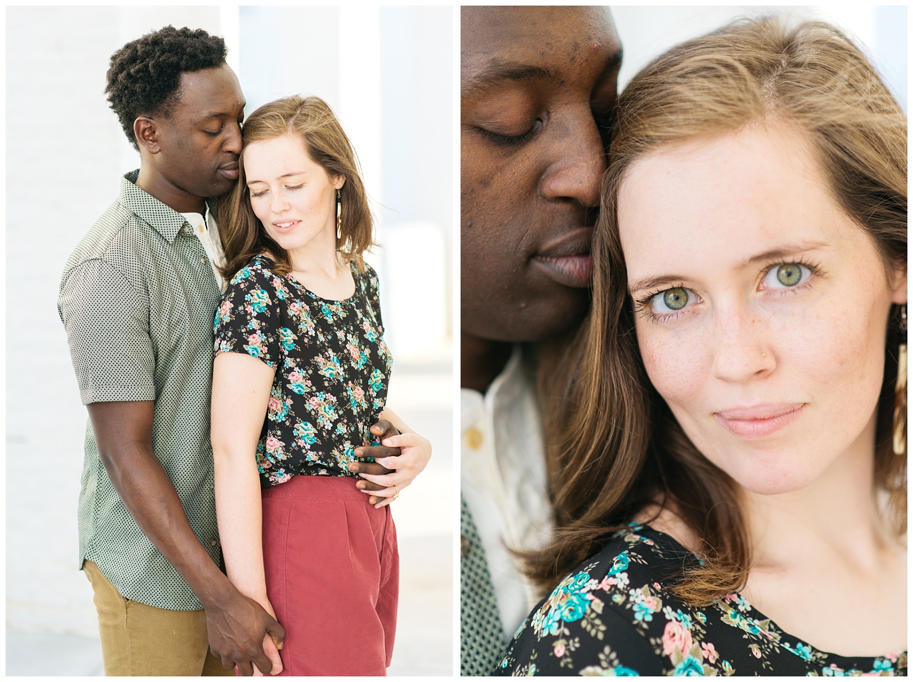 light and airy engagement photos in charlotte