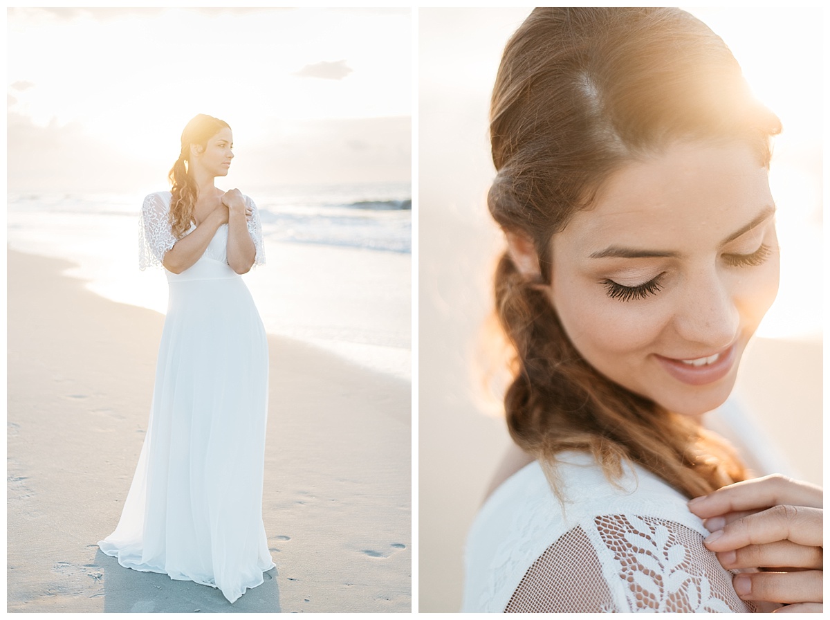sunrise beach bridal portraits