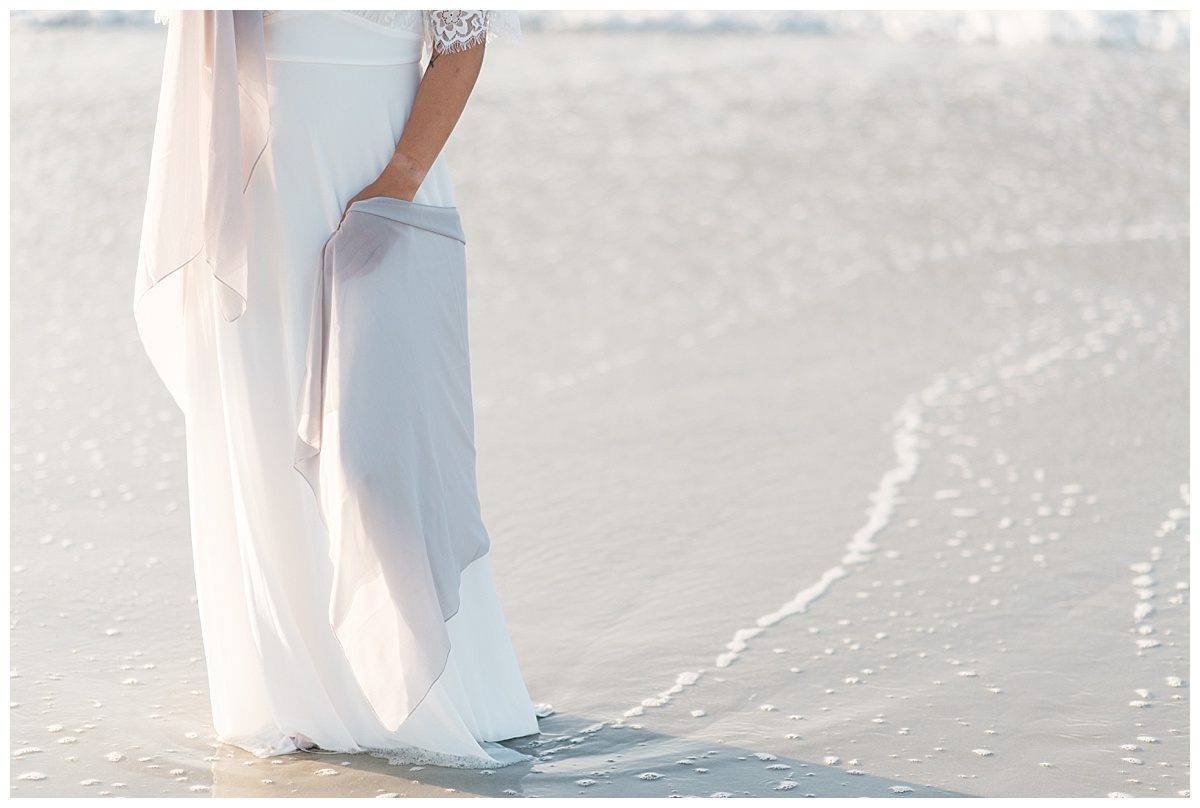 sunrise beach bridal shoot southern wedding photographer