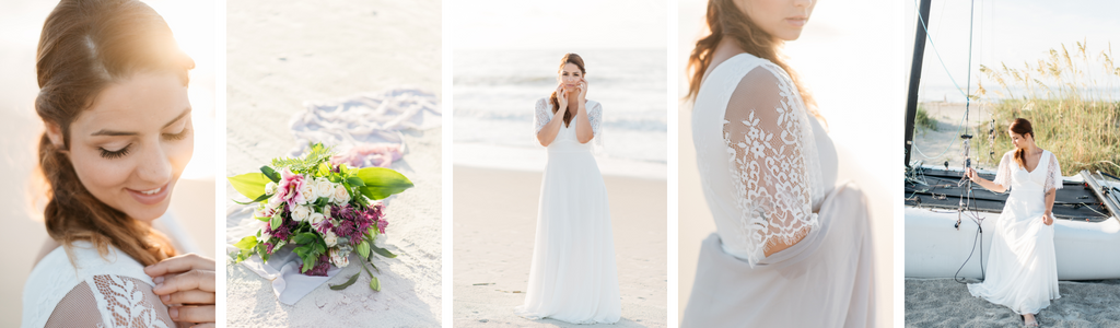 beach bridal session by south carolina wedding photographer