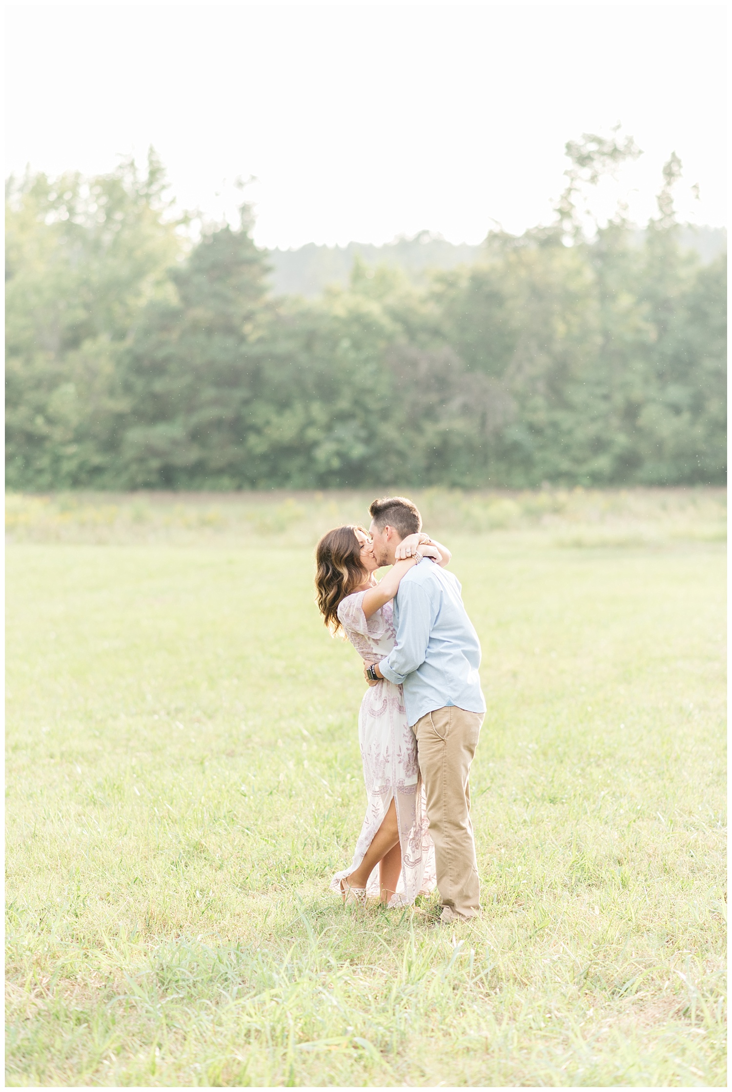 sunset field engagement session