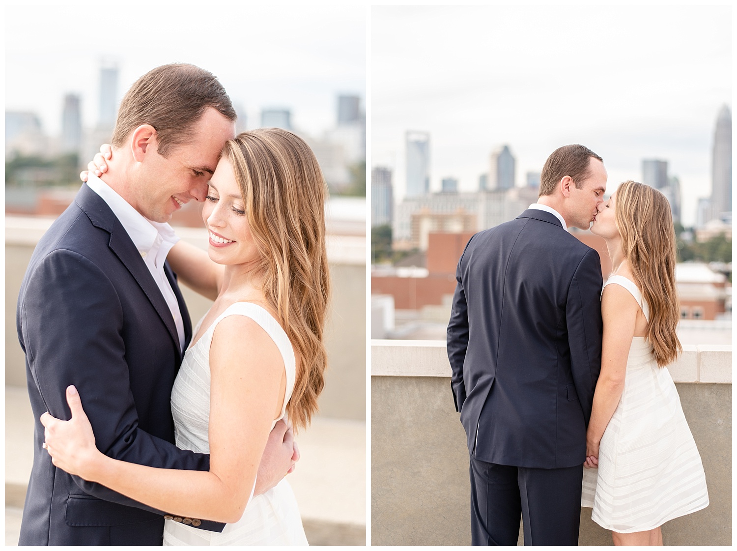 charlotte wedding photography skyline engagement