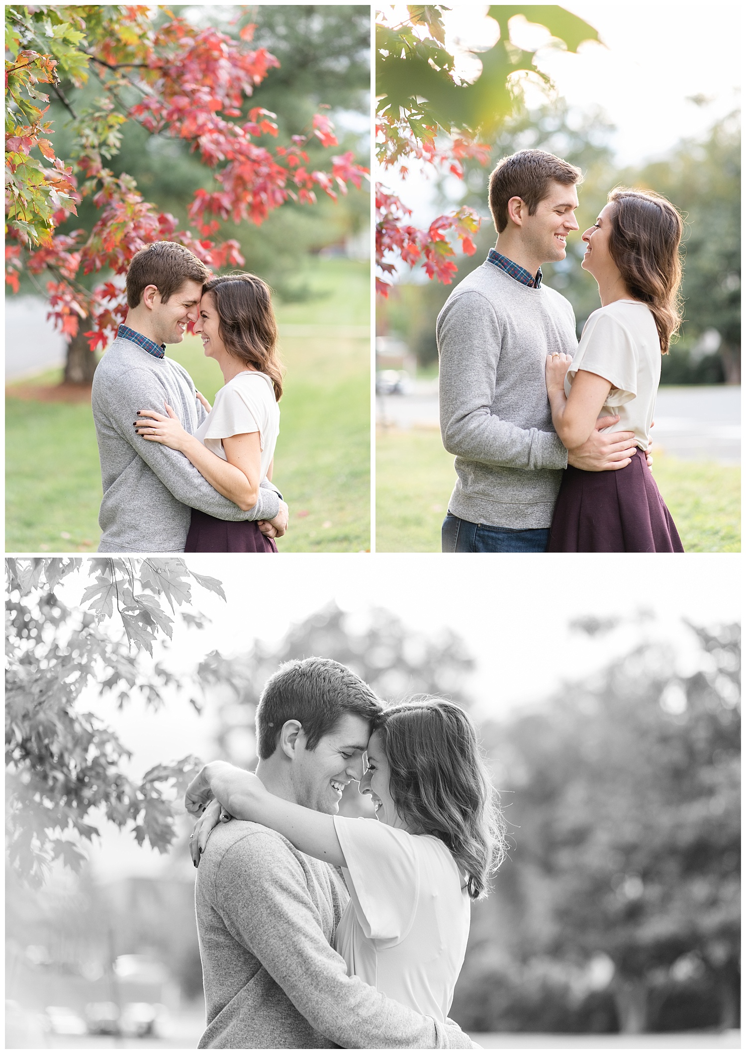 uptown fall engagement session