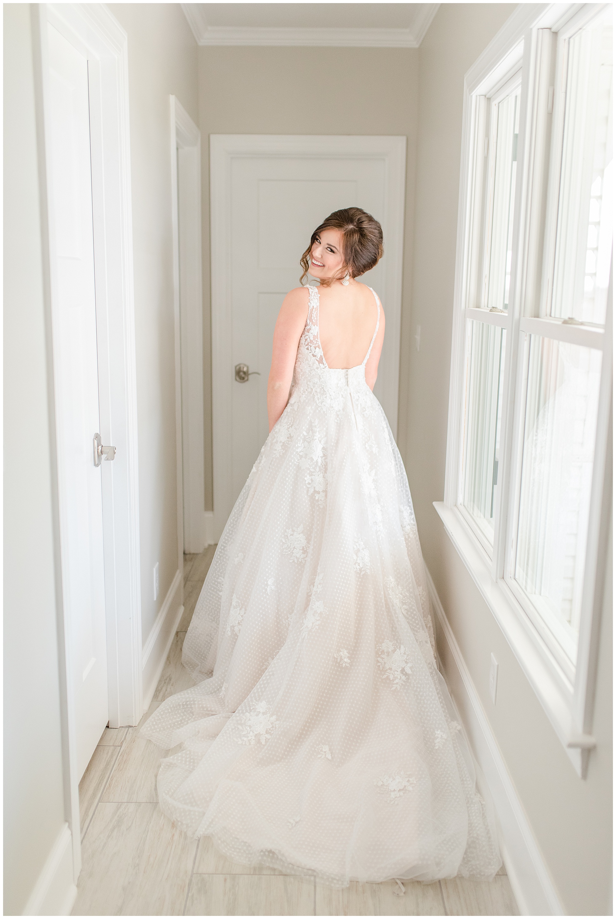 classic bride and formal wedding dress
