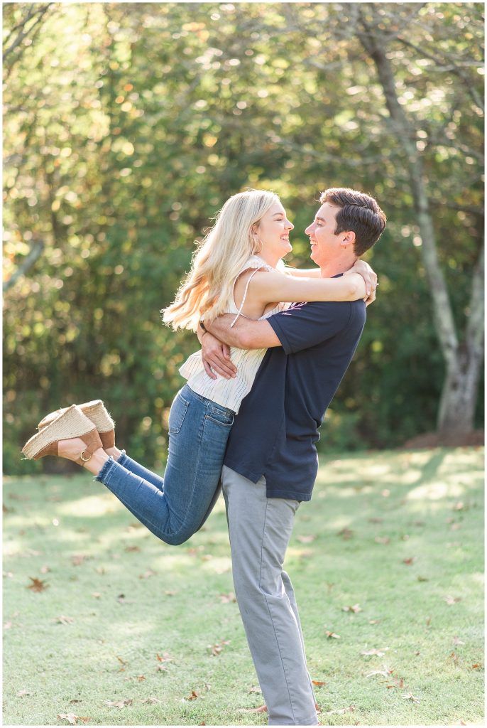 fun engagement session poses