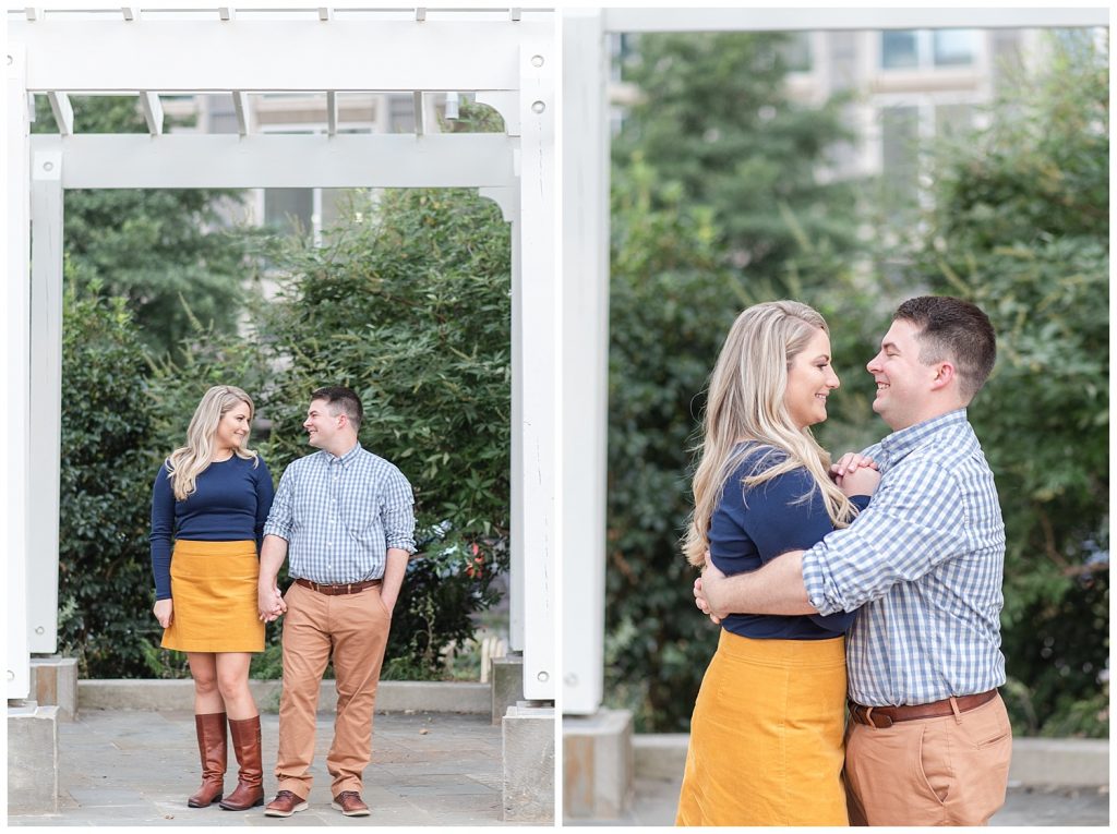 uptown charlotte engagement session