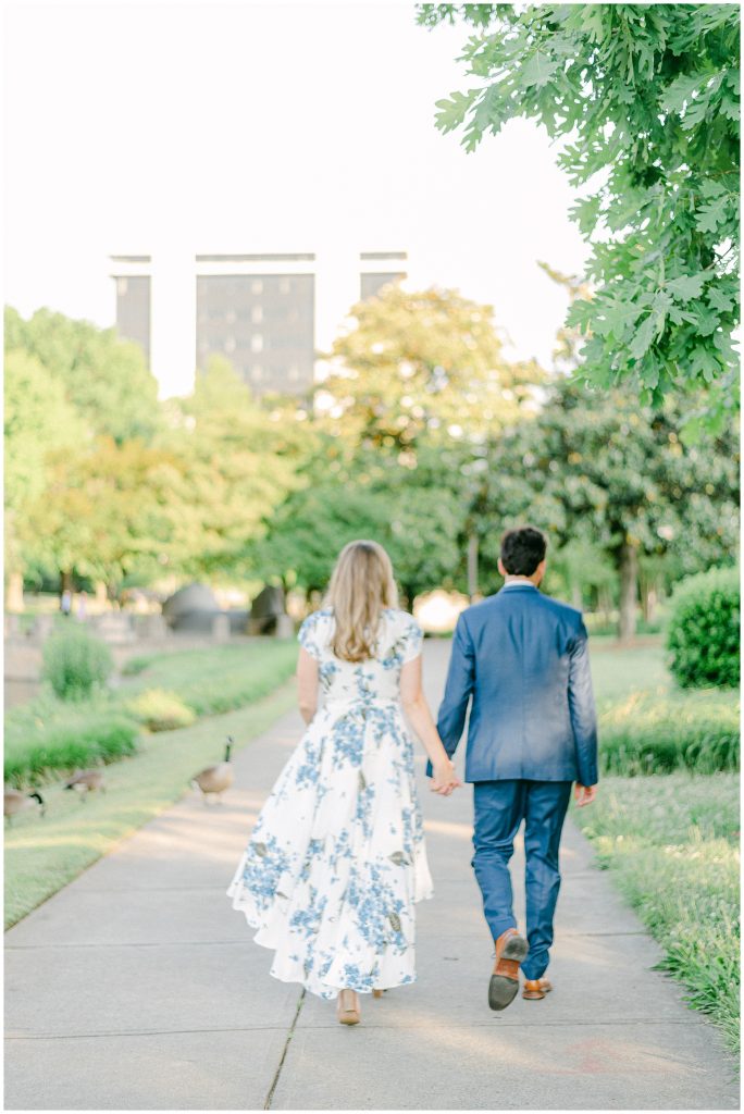 classic charlotte engagement session